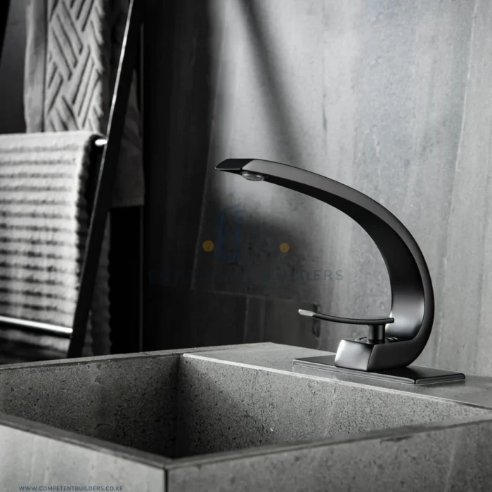 Aquacubic Stylish Mixer Basin Tap - Black - Image 2