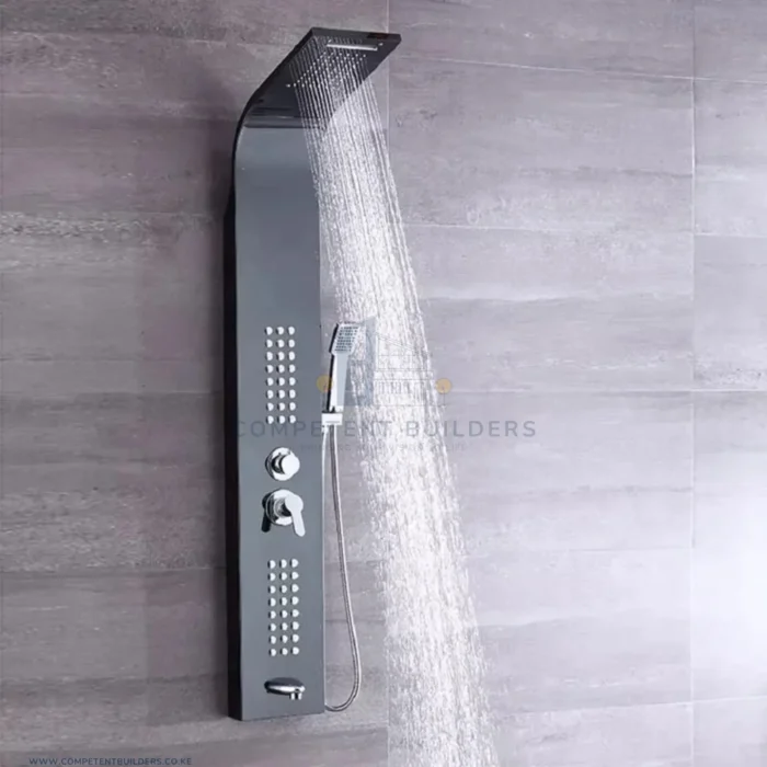 Black Stainless Steel Shower Panel - Image 2