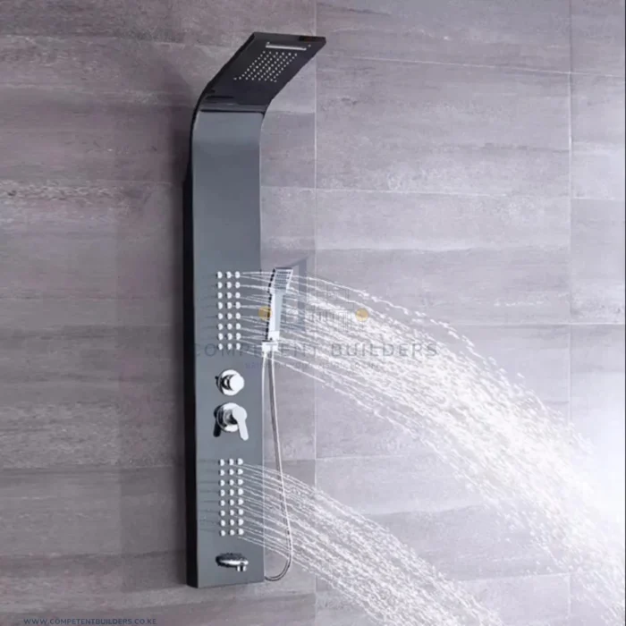 Black Stainless Steel Shower Panel - Image 3