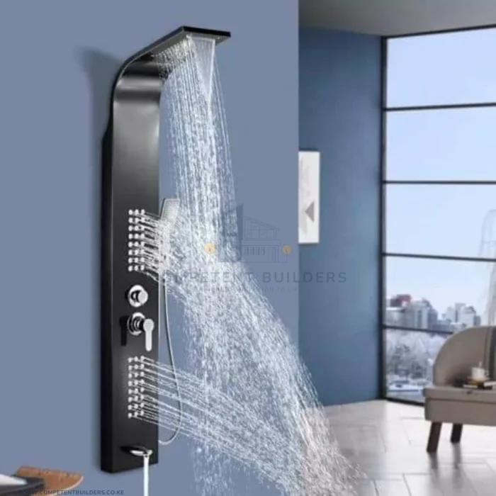 Black Stainless Steel Shower Panel - Image 4