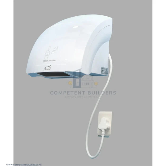 Hand-dryer-–-ABS-White-plastic-low-noise-220V-1