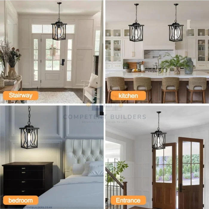 Hanging Lantern Pendant Light Fixture - Image 3