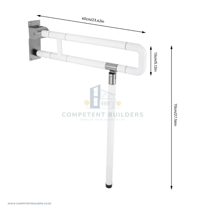 Heavy Duty U - Shaped Bathroom Handrail With Stand - Image 4
