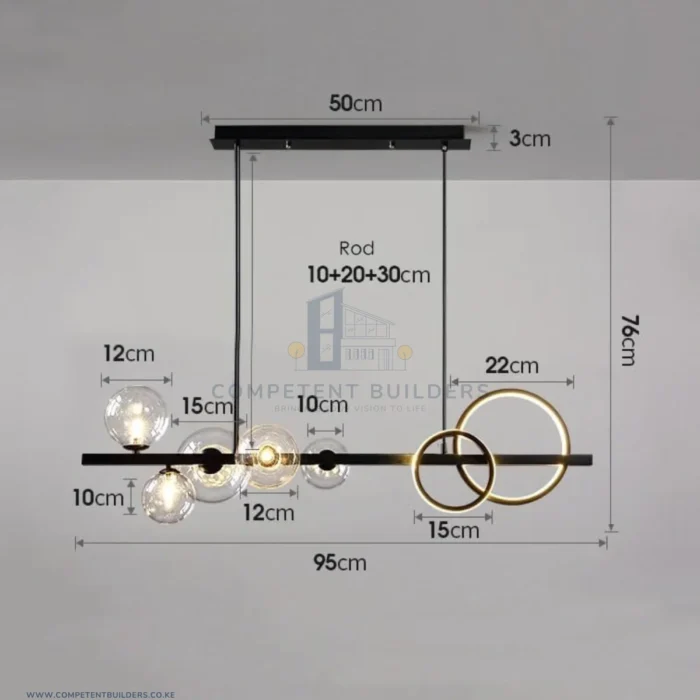 Magic Bean Glass Bubble Chandelier Ceiling Light - Image 4