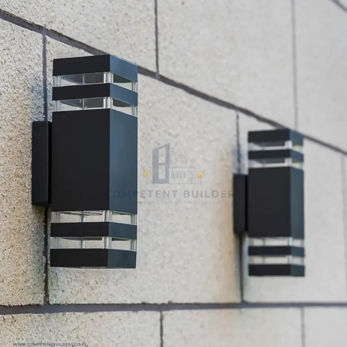 Modern Black Upper and Lower Outdoor Wall Lamp - Image 5