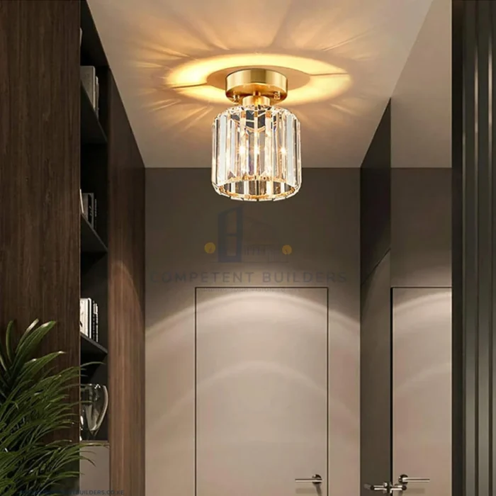Modern Crystal Ceiling Lamp - Gold - Image 4