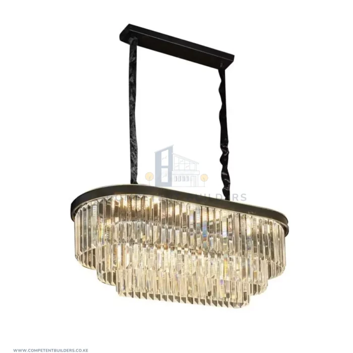 Modern Raindrop Rectangle Chandelier Ceiling Light - Image 2
