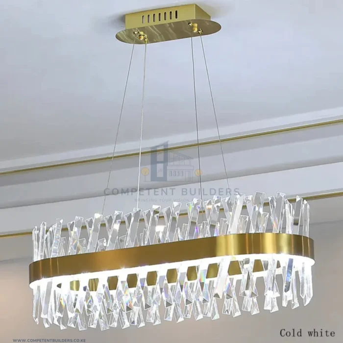 Oval Crystal Chandelier Ceiling Light - Image 2