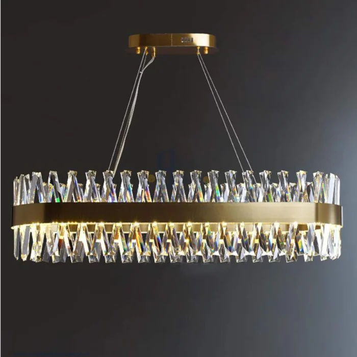 Oval Crystal Chandelier Ceiling Light - Image 3