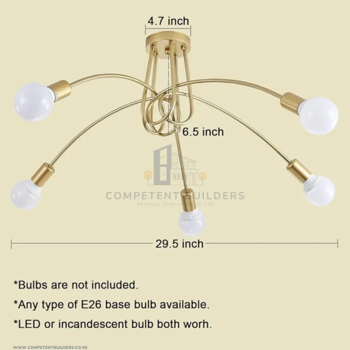 Retro Metal Ceiling Pendant Chendelier Light - Image 2
