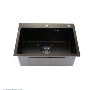 Single Bowl Stainless Steel Kitchen Sink - Black