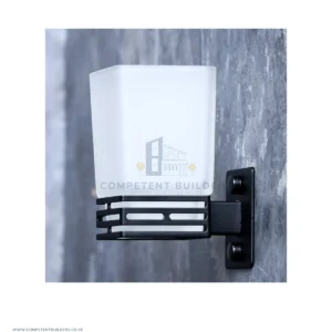 Single Square Toothbrush Holder Black