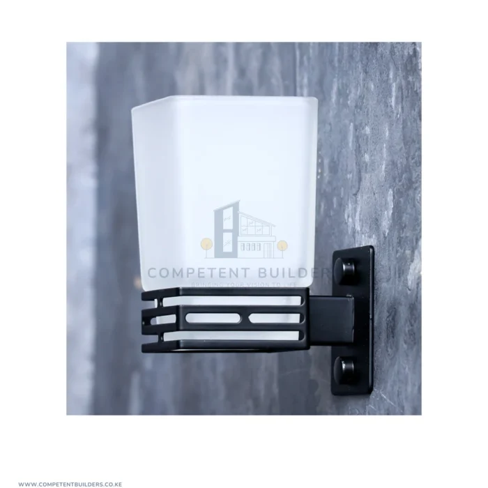 Single Square Toothbrush Holder Black