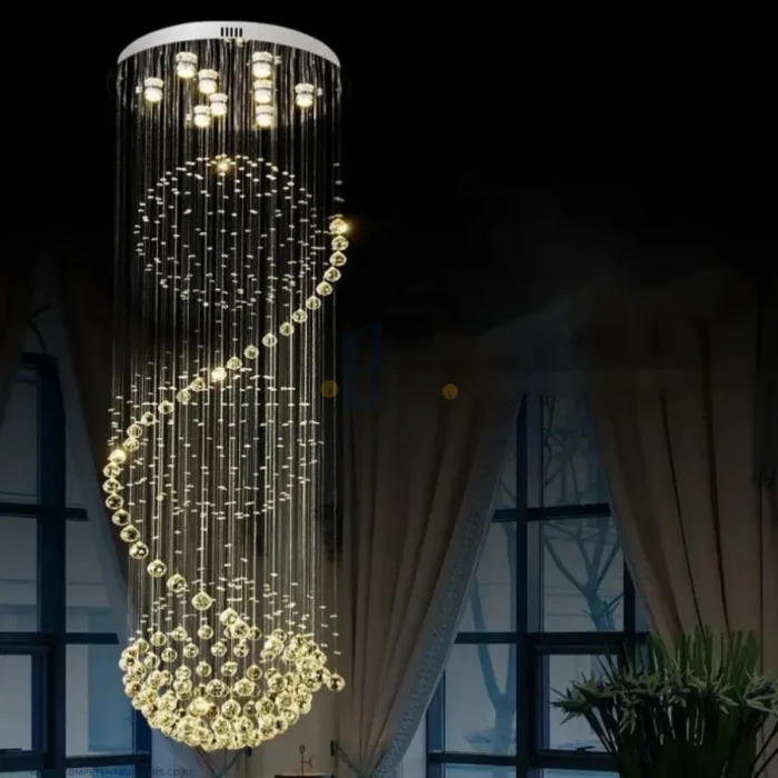 Stairwell Raindrop Crystal Chandelier - Image 2