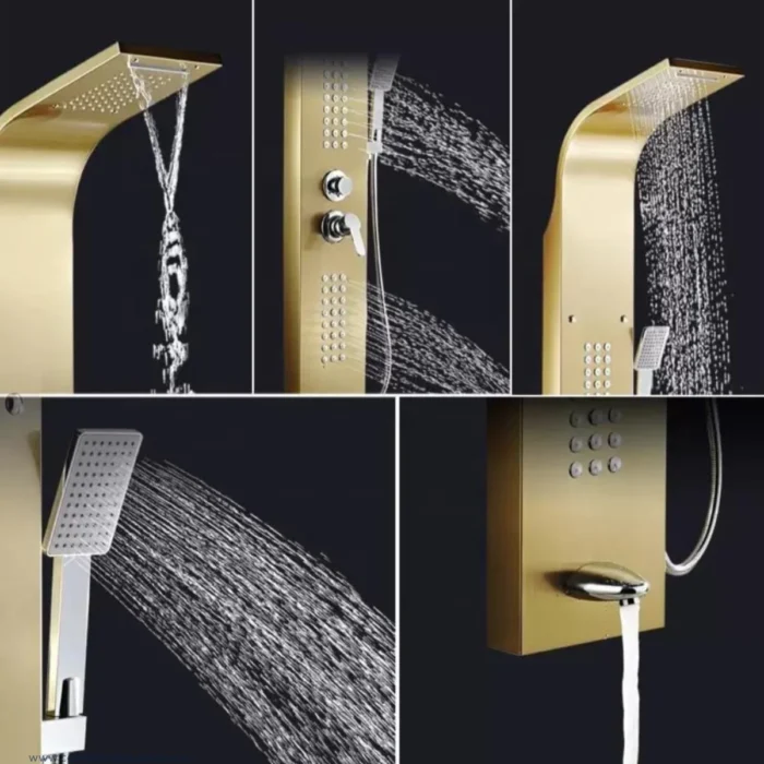 Gold Stainless Steel Shower Panel - Image 3