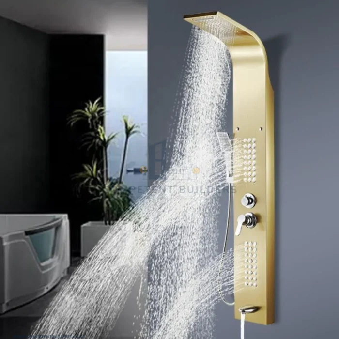 Gold Stainless Steel Shower Panel - Image 4
