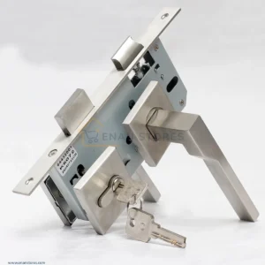 Premium Stainless Steel Door Lock – Satin, Euro Standard (NL003)