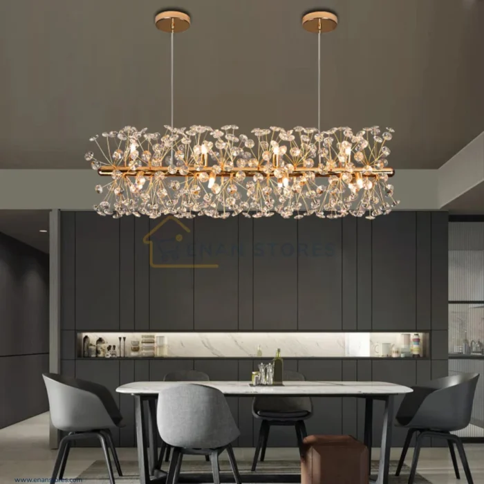 12-Light Luxury Crystal Dandelion Chandelier-1
