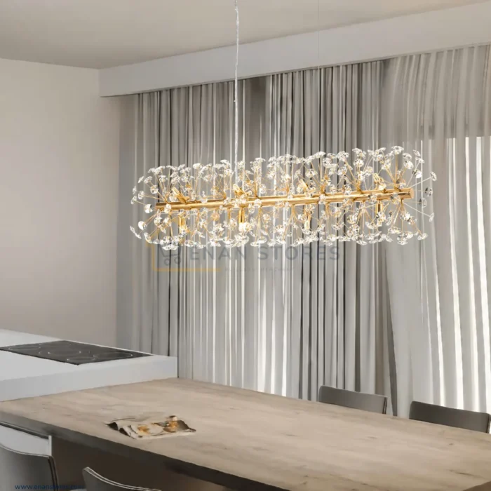 12-Light Luxury Crystal Dandelion Chandelier-1