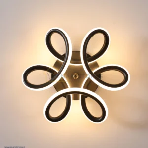 Black Flower 3-Color LED Ceiling Pendant Light