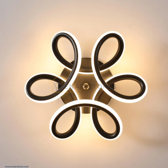 Black Flower 3-Color LED Ceiling Pendant Light
