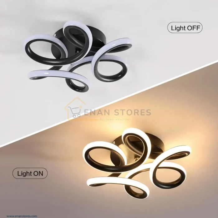 Black Flower 3-Color LED Ceiling Pendant Light